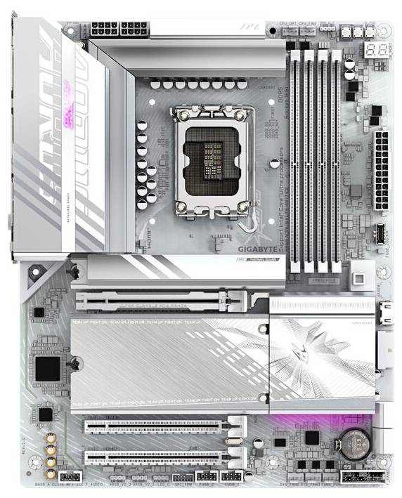 Gigabyte B860 A ELITE WF7 ICE LGA1851 MB Mainboard Sockel (PC) Intel® LGA 1851 Formfaktor (Details) ATX-1