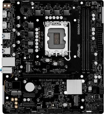 ASRock B860M-H2 Mainboard Sockel (PC) Intel® LGA 1851 Formfaktor (Details) Micro-ATX Mainboard-Chipsatz Intel® B860