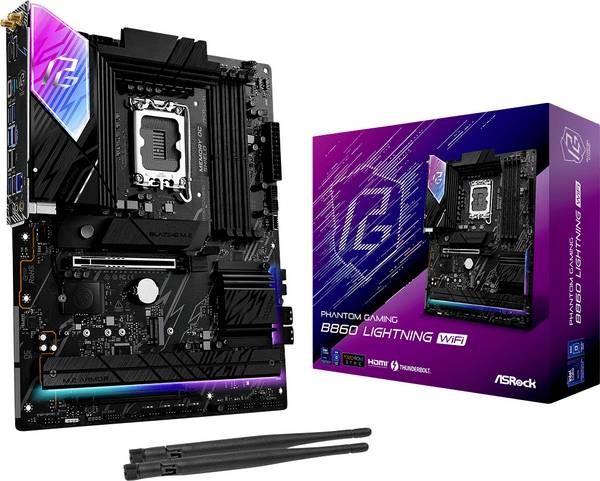 ASRock B860  Lightning WiFi Mainboard Sockel (PC) Intel® LGA 1851 Formfaktor (Details) ATX