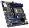Eine schwarze und blaue Hauptplatine mit der Bezeichnung 'ASUS P8B75-M', die mehrere Steckplätze für Komponenten aufweist, einschließlich RAM und einem CPU-Sockel.