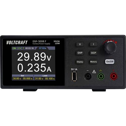 VOLTCRAFT DSP-3008 F Labornetzgerät, einstellbar 0 - 30 V 0 - 8 A 120 W USB lüfterlos Anzahl Ausgänge 1 x