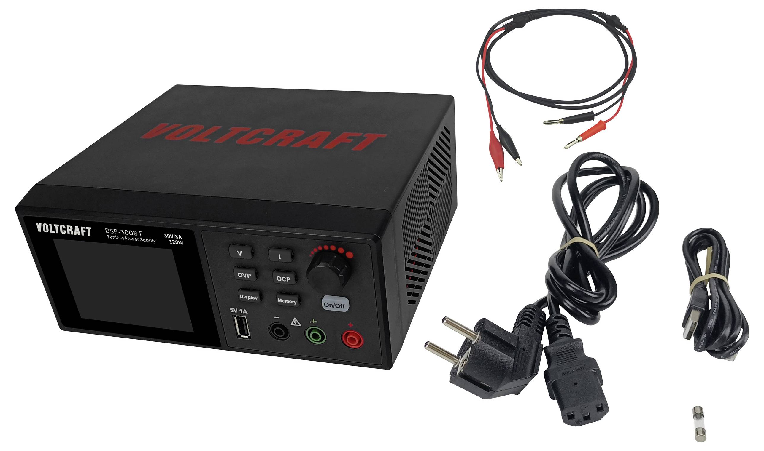 VOLTCRAFT DSP-3008 F Labornetzgerät, einstellbar kalibriert (DAkkS-akkreditiertes Labor) 0 - 30 V 0 - 8 A 120 W USB lüft-6