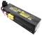 Lipo-Akku mit 6800mAh Kapazität, 14,8V Spannung, speziell für RC-Bashing geeignet. Schwarz mit gelben Anschlüssen.
