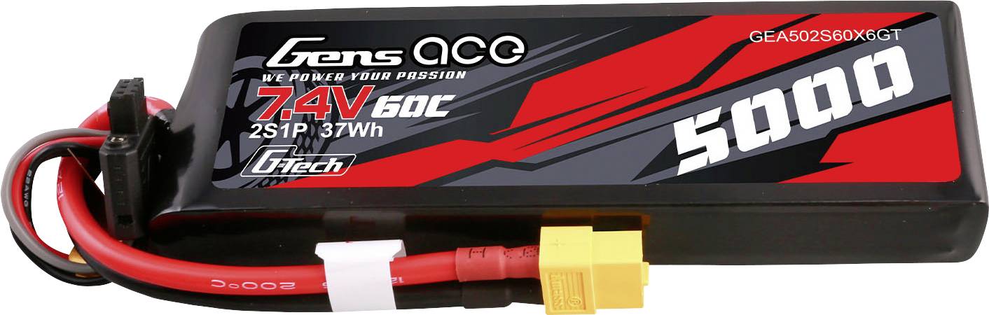 Gens ace Modellbau-Akkupack (LiPo) 7.4 V 5000 mAh Block XT60