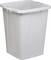 Grauer, rechteckiger Mülleimer aus Kunststoff, ohne Deckel. Geeignet für den Einsatz in Küche, Büro oder Werkstatt.