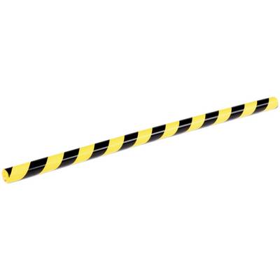 Ein langer, diagonaler Stab mit schwarz-gelben Streifen, oft als Sicherheitswarnung oder zur Kennzeichnung von Gefahrenbereichen verwendet.
