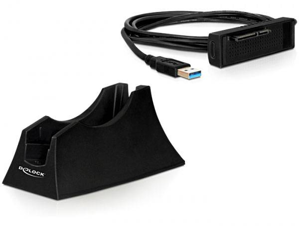 Delock 61858 SATA 6 Gb/s, DC-Buchse 3.5 mm   Festplatten-Dockingstation