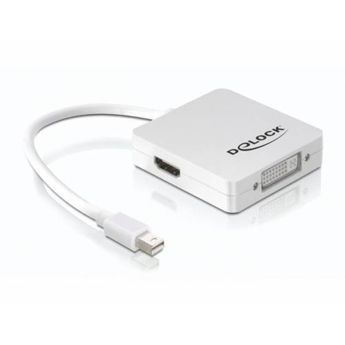 Delock 61768 DisplayPort / HDMI / DVI Adapter [1x Mini-DisplayPort Stecker - 1x DisplayPort Buchse, HDMI-Buchse, DVI-Buc...
