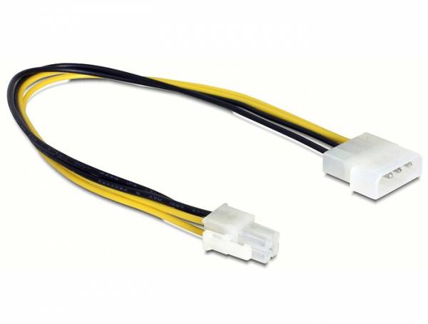 Delock Strom Anschlusskabel [4x - 4x ] 30 cm Schwarz, Gelb-1