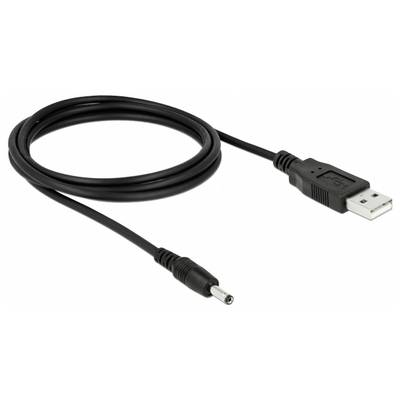 USB-Kabel mit einem USB-A-Stecker auf der einen Seite und einem DC-Stecker auf der anderen Seite, gut für Geräteaufladung.