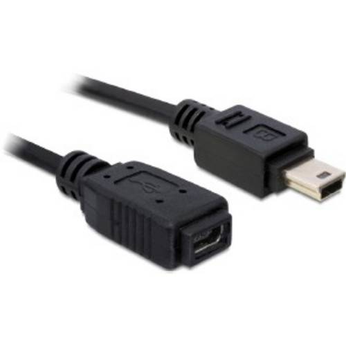 Thumbnail - Delock USB-Kabel USB-Mini-B Stecker, USB-Mini-B Buchse 1.00 m Schwarz 82667