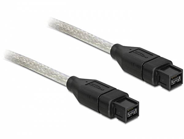 Delock FireWire Anschlusskabel [1x Firewire (400) Stecker 9pol. - 1x Firewire (400) Stecker 9pol.] 2 m Grau 82599