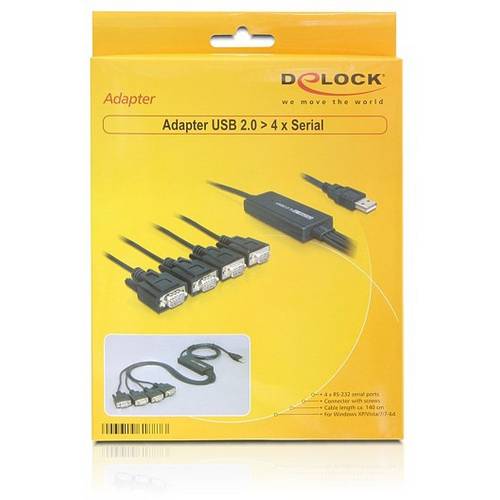 Delock USB-Kabel USB-A Stecker, VGA 9pol. Stecker, VGA 9pol. Stecker, VGA 9pol. Stecker, VGA 9pol. Stecker 1.40 m Schwar...