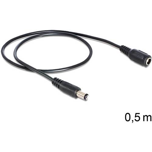 Delock Strom Anschlusskabel 50 cm Schwarz