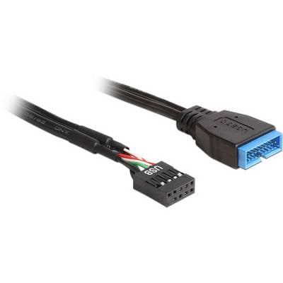 Delock Strom Anschlusskabel 30 cm Schwarz-0