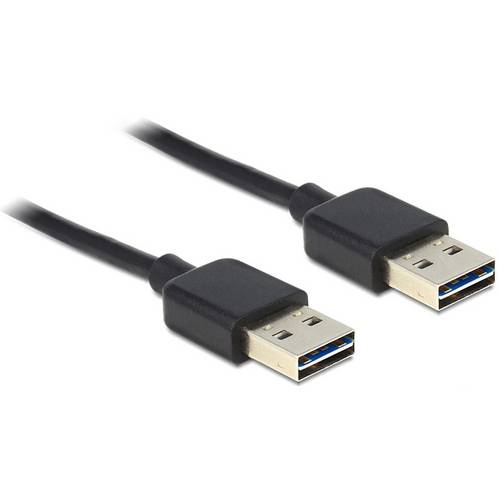 Delock USB-Kabel USB 2.0 USB-A Stecker, USB-A Stecker 3.00 m Schwarz 83462
