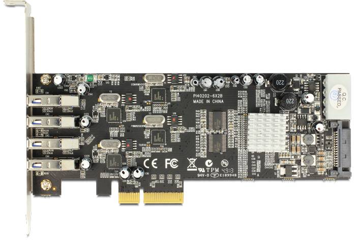 Delock 89365 PCI-Express Karte USB-A (USB 3.2 Gen 1) PCIe-3