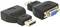 'DisplayPort zu VGA Adapter, schwarz, zeigt die Anschlüsse: DisplayPort auf der einen Seite, VGA auf der anderen.'