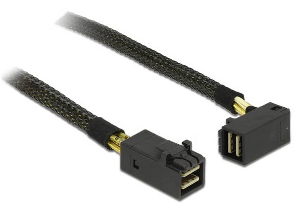 Delock Festplatten Anschlusskabel [1x Mini-SAS-Stecker (SFF-8643) - 1x Mini-SAS-Stecker (SFF-8643)] 1 m Schwarz