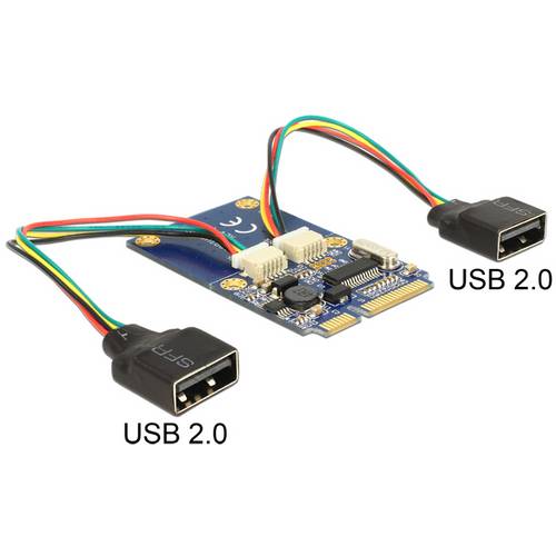 Thumbnail - Delock 95242 PCI-Express Karte USB-A (USB 2.0) Mini-PCI-Express