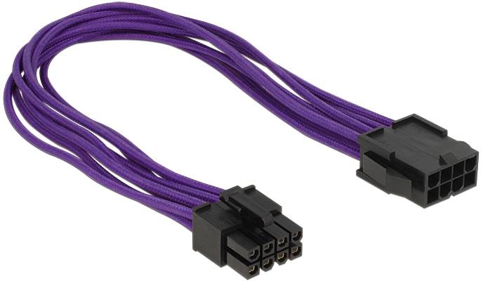 Delock Strom Anschlusskabel 30 cm Violett