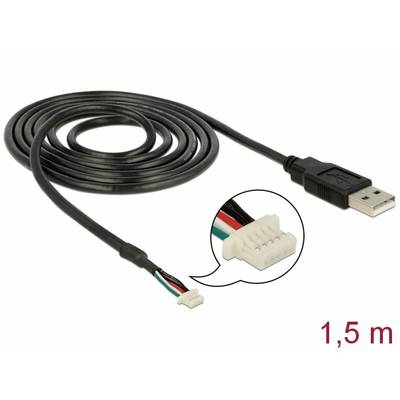 Delock USB-Kabel USB 2.0 USB-A Stecker, SMT-Stecker 5pol. 1.50 M