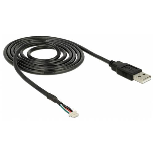 Thumbnail - Delock USB-Kabel USB 2.0 USB-A Stecker, SMT-Stecker 5pol. 1.50 m Schwarz 95985