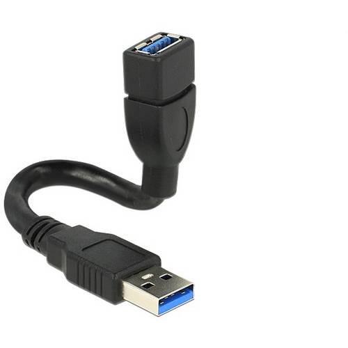 Thumbnail - Delock USB-Kabel USB 3.0 USB-A Stecker, USB-A Buchse 0.15 m Schwarz 83713