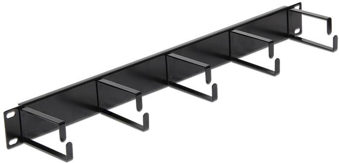 Delock 42496 19 Zoll Netzwerkschrank-Kabelführung 1 HE Tiefschwarz (RAL 9005)