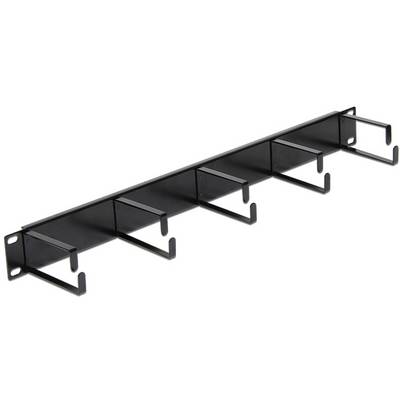 Delock 42496 19 Zoll Netzwerkschrank-Kabelführung 1 HE Tiefschwarz (RAL 9005)-0