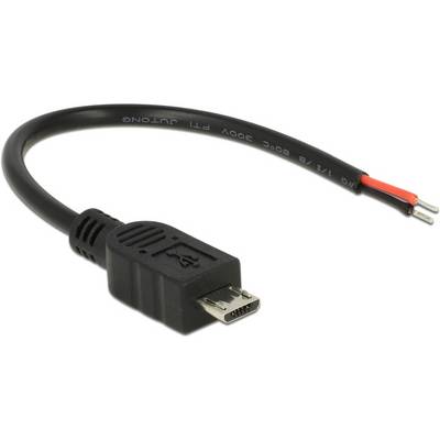 Schwarz-graues USB-Kabel mit geschnittenen Enden für offene Drähte, zeigt Verbindungsmöglichkeit für Elektronikprojekte.