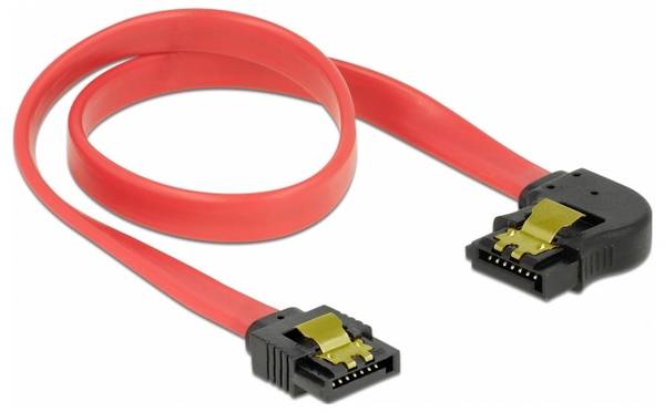 Delock Festplatten Anschlusskabel [1x SATA-Stecker 7pol. - 1x SATA-Stecker 7pol.] 30 cm Rot, Schwarz