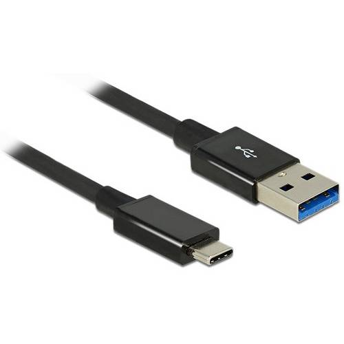 Thumbnail - Delock USB-Kabel USB-A Stecker, USB-C® Stecker 1.00 m Schwarz 83983