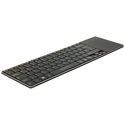 Delock 12454 Funk, Kabellos Tastatur Deutsch, QWERTZ Schwarz-0