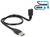 Ein schwarzes USB-Kabel mit L-förmigem Anschluss und flexiblem Design ist abgebildet. Oben rechts ist das Logo 'Shape Cable'.