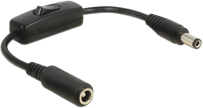 Delock Strom Anschlusskabel 20 cm Schwarz-1
