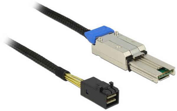 Delock Festplatten Anschlusskabel [1x Mini-SAS-Stecker (SFF-8088) - 1x Mini-SAS-Stecker (SFF-8643)] 1 m Mehrfarbig