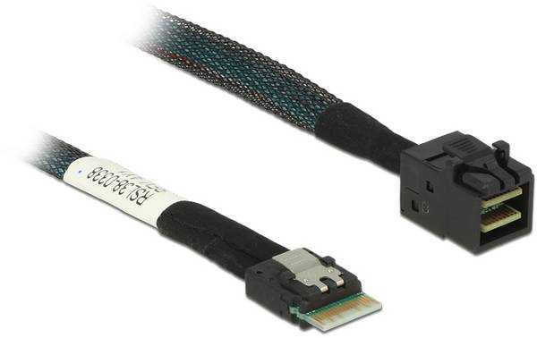 Delock Festplatten Anschlusskabel [1x Slim Port, SAS - 1x Mini-SAS-Stecker (SFF-8643)] 0.5 m Mehrfarbig