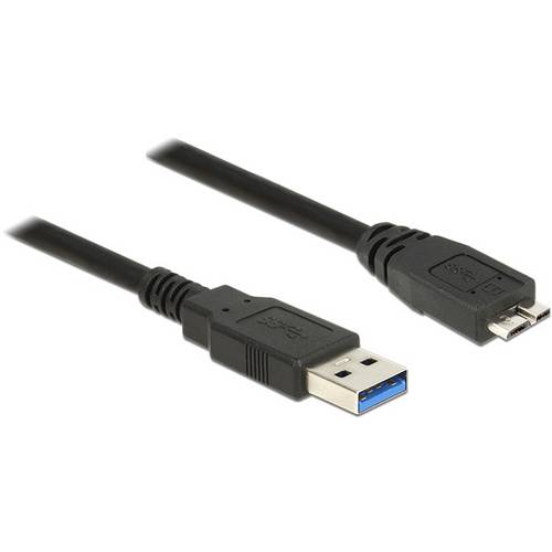Thumbnail - Delock USB-Kabel USB-A Stecker, USB-Micro-B Stecker 1.50 m Schwarz 85073