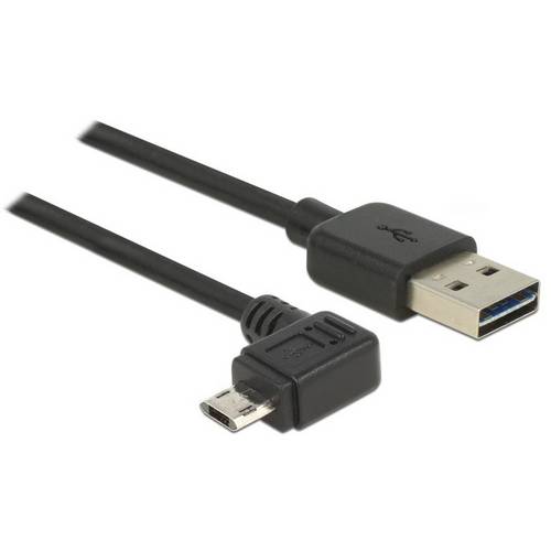 Delock USB-Kabel USB 2.0 USB-A Stecker, USB-Micro-B Stecker 3.00 m Schwarz 83854