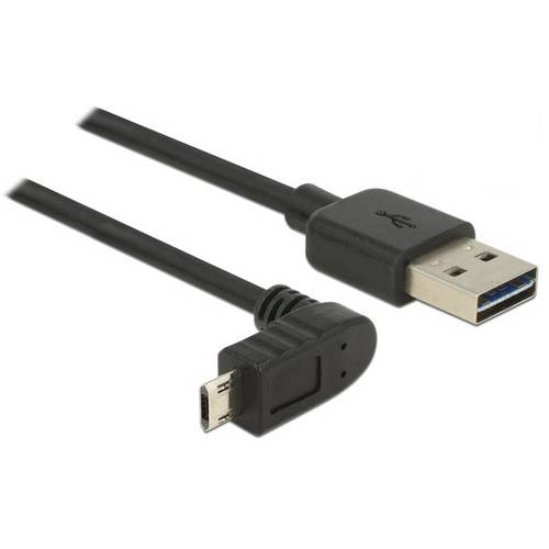 Delock USB-Kabel USB 2.0 USB-A Stecker, USB-Micro-B Stecker 3.00 m Schwarz 83857