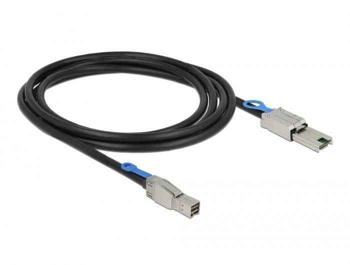 Delock Festplatten Anschlusskabel [1x Mini-SAS-Stecker (SFF-8644) - 1x Mini-SAS-Stecker (SFF-8088)] 2 m Schwarz-2