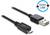 USB-Kabel mit zwei Steckern: links ein Micro-USB-Stecker, rechts ein USB-A-Stecker; oberer Text 'EASY USB'.