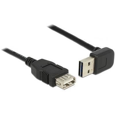 USB-Kabel mit einem Standard-Stecker und einer Buchse, typischerweise verwendet für den Anschluss von Geräten an einen Computer.
