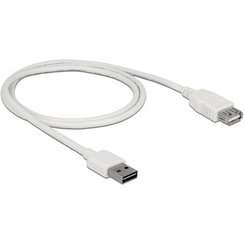 Delock USB-Kabel USB 2.0 USB-A Stecker, USB-A Buchse 1.00 m Weiß 85199