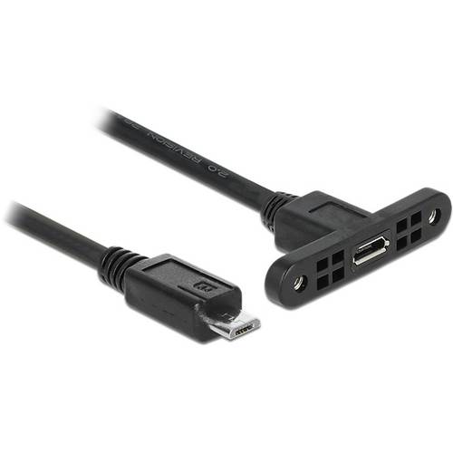 Thumbnail - Delock USB-Kabel USB 2.0 USB-Micro-B Stecker, USB-Micro-B Buchse 0.25 m Schwarz 85245