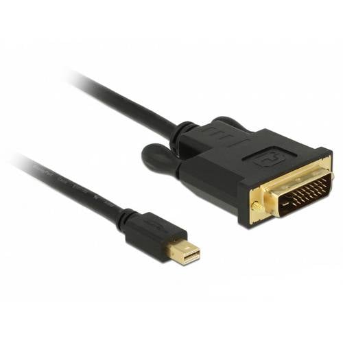 Delock Mini-DisplayPort / DVI Anschlusskabel Mini DisplayPort Stecker, DVI-D 24+1pol. Stecker 2 m Schwarz 83989 vergolde...