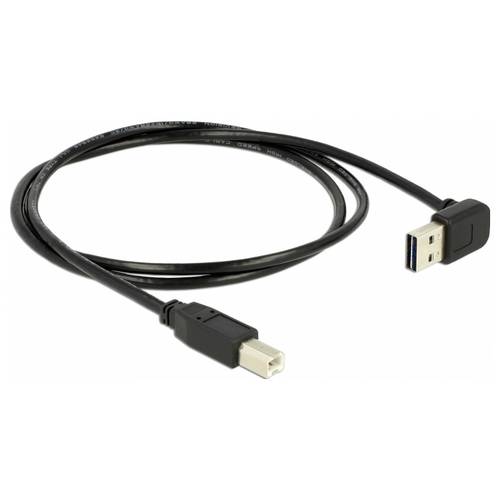 Delock USB-Kabel USB 2.0 USB-A Stecker, USB-B Stecker 1.00 m Schwarz vergoldete Steckkontakte 85558