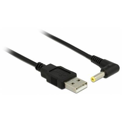 USB-Kabel mit rechteckigem USB-Stecker auf der einen Seite und einem runden Stecker auf der anderen Seite, zur Stromübertragung.