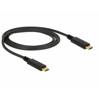 Ein USB-C-Kabel mit zwei identischen Anschlüssen liegt aufgerollt auf einem weißen Hintergrund.